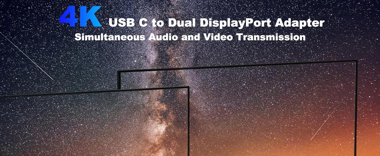 USB C to Dual HDMI Adapter