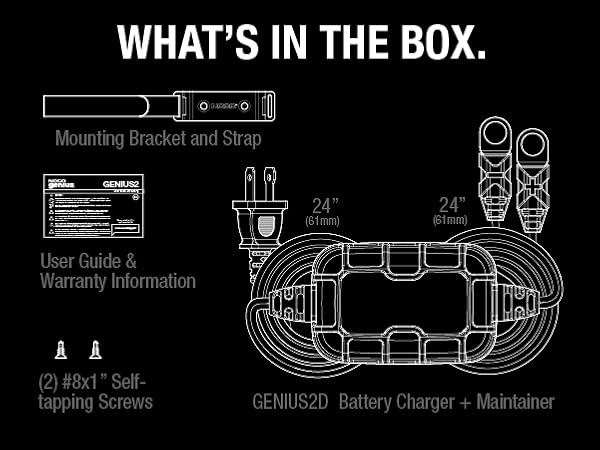 car battery charger 12v 6v automotive trickle maintainer camper utv waterproof direct mount marine