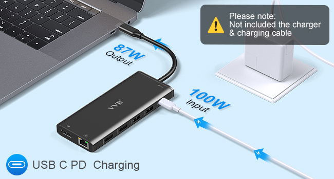usb c dock displayport laptop hub pc docking station computer