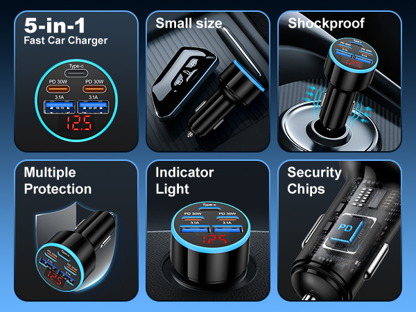 usb c fast car charger