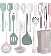 Silicone Cooking Utensils Set - 446°F Heat Resistant Silicone Kitchen Utensils,Spatula Set,Spoon,...