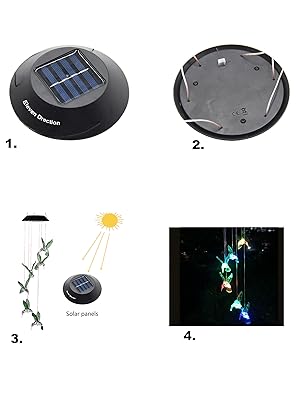 solar wind chimes easy to use Charging Discoloration