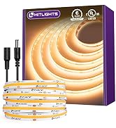 HitLights COB LED Strip Lights Warm White,16.4ft Premium High Density Tape Light 2700K, 24V DC, 2...