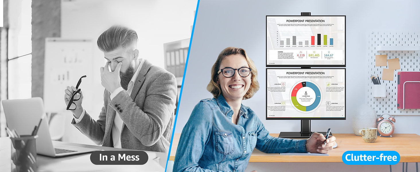 Vertical Dual Monitor Stand