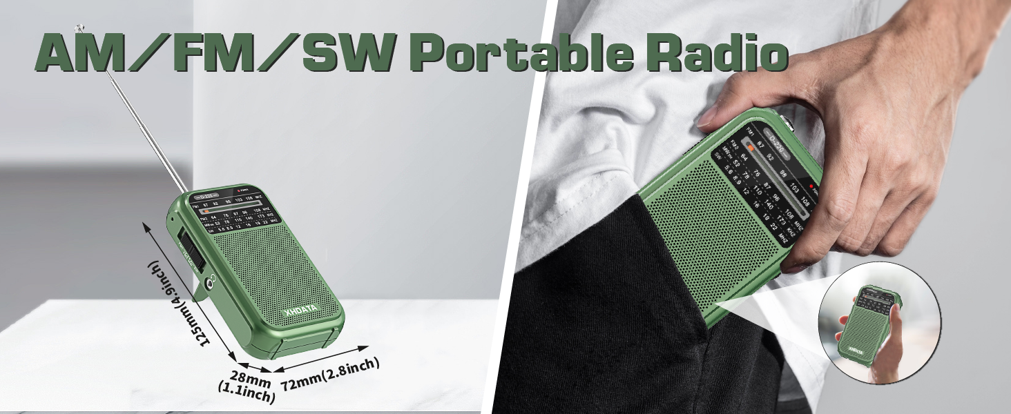 Portable radio Pocket radio