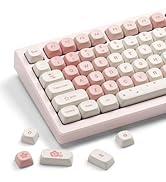 HITIME XVX Keycaps - Pink Cute PBT Keycaps, MOA Profile Key caps 60 65 75 100 Percent, Dye-Sublim...