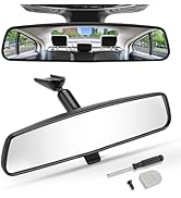 JOYTUTUS Rear View Mirror, Panoramic Convex Rearview Mirror, Universal Fit Type, Interior Wide An...