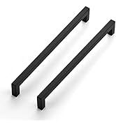 Ravinte 18 Pack 10 Inch Kitchen Square Cabinet Handles Matte Black Cabinet Pulls Black Drawer Pul...