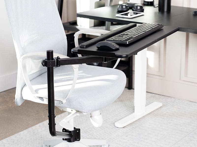 chair mounted keyboard tray