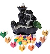 STRN Backflow Incense Cones for Waterfall, 8 Scented Incense Cone 24 PCS, Sandalwood, Agarwood, J...