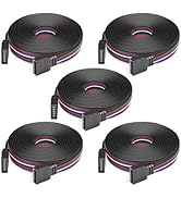 FCOB 5pcs/Pack 22AWG 5 Pin JST Male Female Plug LED Connector, 6.56ft(2m) Extension Cable for 505...