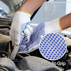 working gloves grip gloves rubber grip dots cotton dot gloves cotton working gloves for men