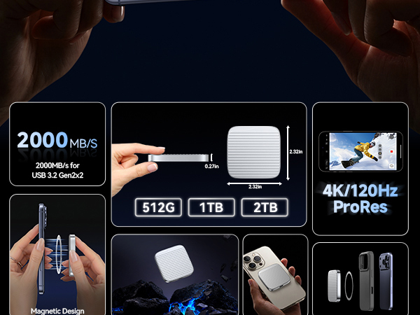 External SSD Magnetic Portable