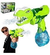 Dinosaur Electric Water Gun for Kids, Realistic Automatic Squirt Gun with LED Flash &amp; Sound, 26-3...