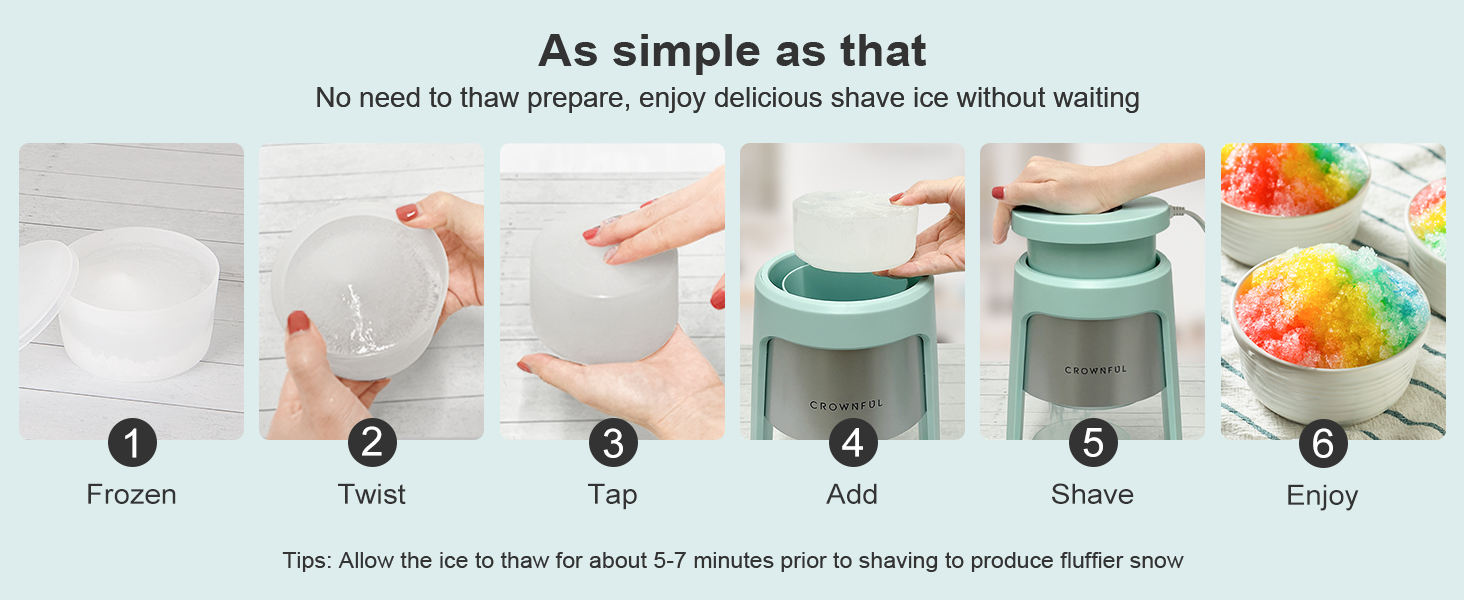 Easy to use shaved ice machine