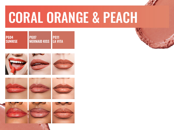 Coral, Orange &amp; Peach Lipstick