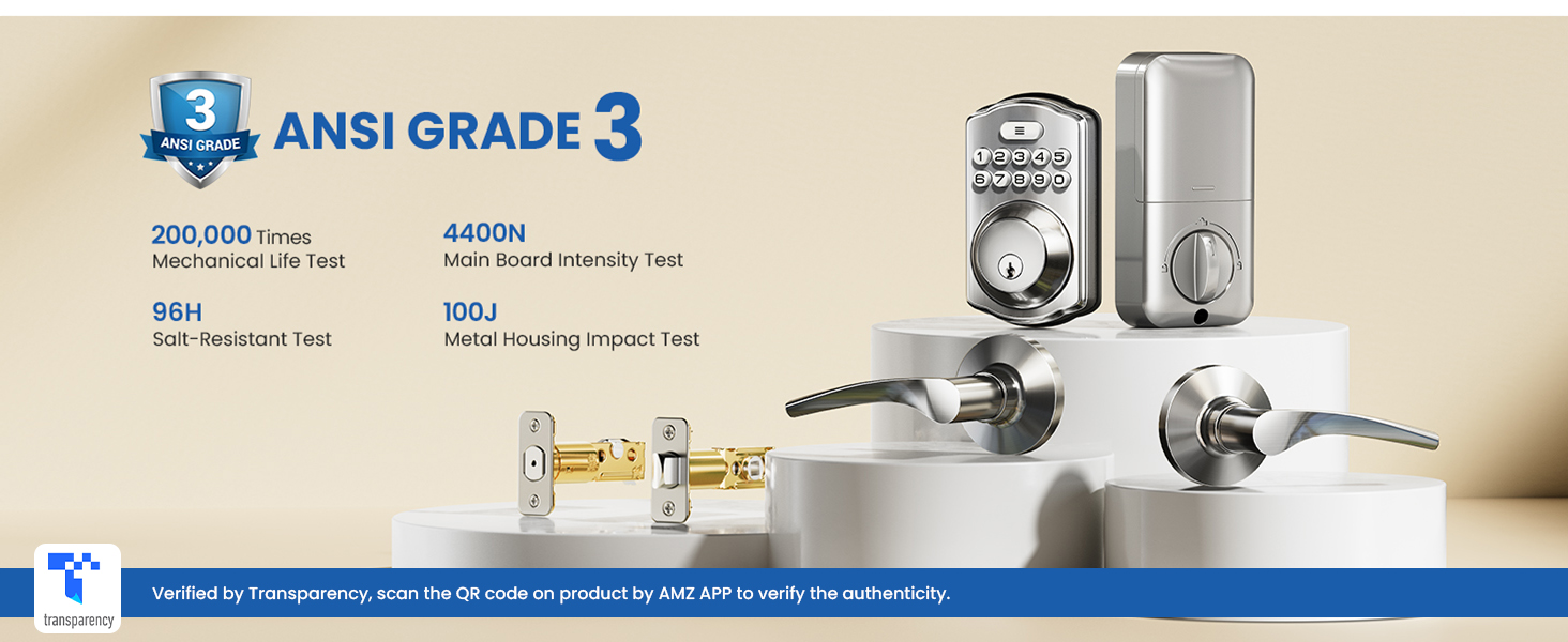 Keyless Entry Door Lock with 2 Lever Handle