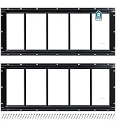 Melkus Shed Window 12"x30" 2 Pack Transom Window Fixed Design with Tempered Glass, Perfect for Sh...