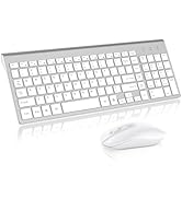 cimetech Wireless Keyboard and Mouse Combo, Compact Full Size Wireless Keyboard and Mouse Set 2.4...