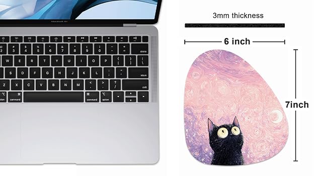 Rimilak Small Mouse Pad 6 x 7 Inch, Irregular Mini Mousepad
