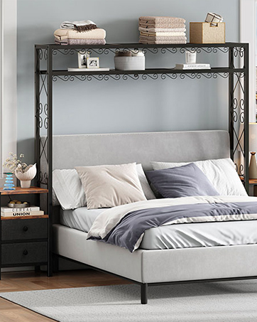Headboard for Queen Size Bed with 2 Nightstands