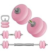 kisnbld Adjustable Dumbbell Set, 13/18/22/35LBS SoftShell Weight Set with Connector 4-IN-1 Dumbbe...
