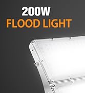 Viugreum 300W LED Flood Light, 24000LM Super Bright Outdoor Work Stadium Lights, 6000K Daylight W...