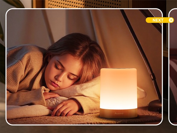 Auxmir Dimmable Touch Lamp for Nursery