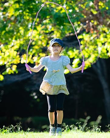 rope jump kids skipping adjustable fitness exercise outdoor jumping pack handle girls boys soft