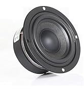 Granvela 20W 3-inch Full Range 4-Ohm Speakers Pair of Flax-Fiber Cone for DIY Multimedia and Comp...