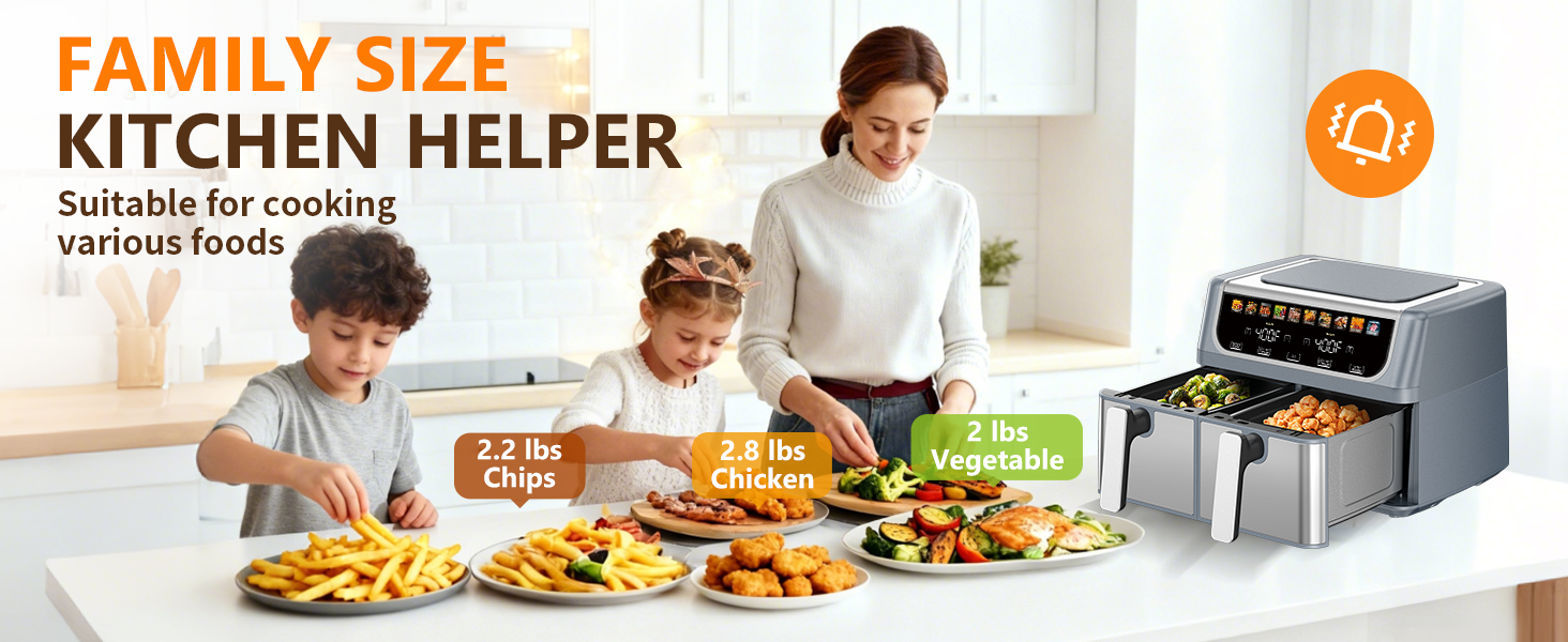 KMFurnila Dual Zone Air Fryer