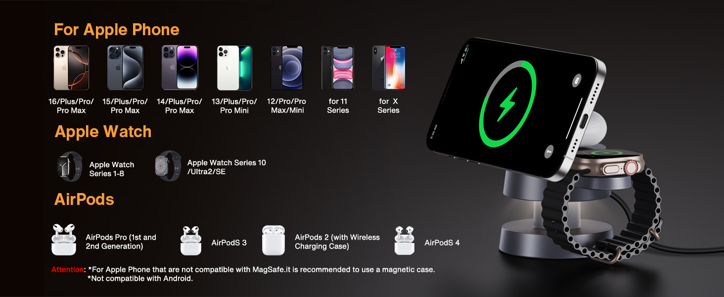 3 in 1 Wireless Charging Station