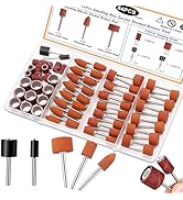 Sunxeke 64Pcs Sanding Bits Set for Dremel Rotary Tool,42Pcs Aluminium Oxide Grinding Stone Sandin...