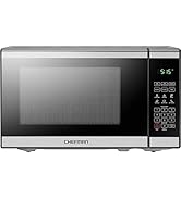 Chefman Countertop Microwave Oven 0.7 Cu. Ft. Digital Stainless Steel Microwave 700 Watts with 6 ...