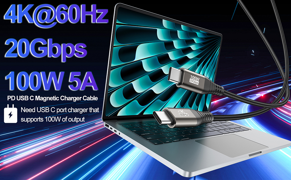 usb c data cable 6ft