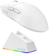 MechLands AJAZZ AJ139 V2 MC Gaming Mouse with Charging Base, Adjustable 12,000 DPI, PAW3311 Senso...