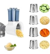 Slicer Shredder Attachment for Stand Mixer, Salad Machine with Vegetable Slicer, Salad Maker, Foo...