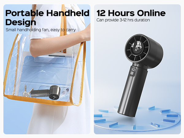 poetable handheld fan for travel
