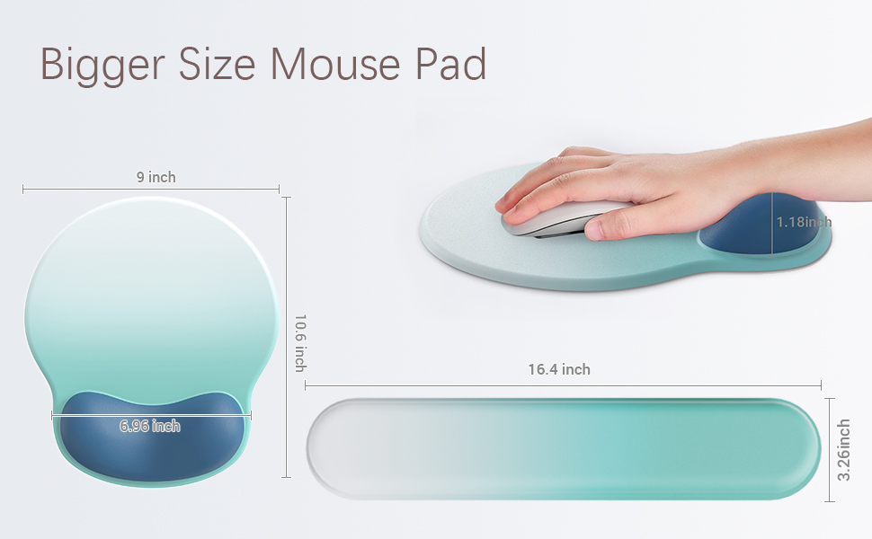 Ergonomic Shape and Size Mouse Pad