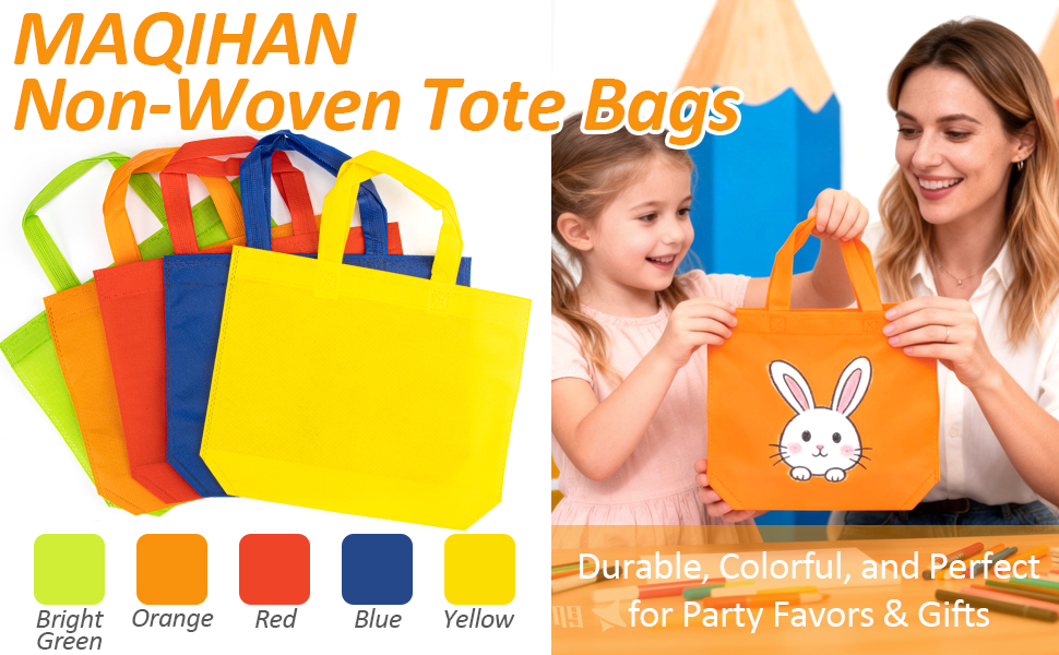 Gift Bags Medium Size, Reusable Goodie Bags, Gift Bags with Handles for Party Favors, Birthday