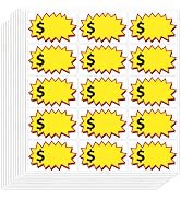 300Pcs Price Stickers, 2"x3" Self-Adhesive Yard Sale Garage Price Labels | Pricemarker Labels wit...