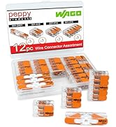 WAGO 221 Lever Nuts 12pc Compact Splicing Wire Connector Assortment with Case | Includes (3X) 221...