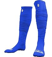 Sports Unlimited Gameday Drip Scrunch Football Socks, Youth &amp; Adult Extra Long Padded Sport Socks...