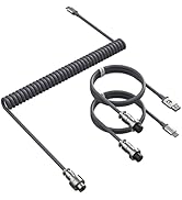 ZIYOU LANG 2 in 1 Custom Coiled USB C to A and C Cable with Detachable Extendable Double Sleeve S...