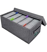 T WaveTree DVD Storage Box, Durable DVD Case Holder Organizer 15.75 x 8.46 x 6.3 Inch, DVD Rack w...