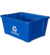 Recycling Rules Wholesale Low-Profile 3 Gallon Deskside Recycling Bin Container, Perfect for Offi...
