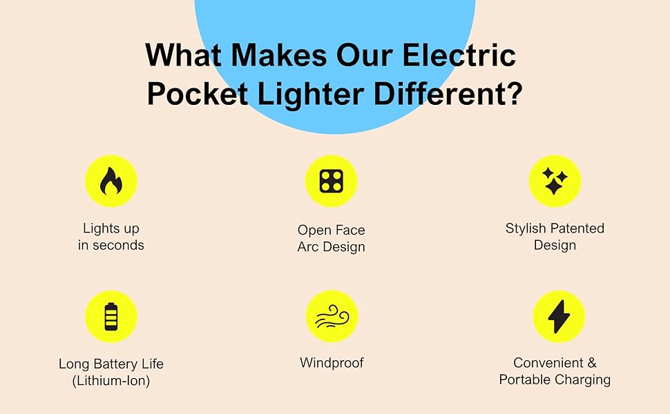 Our dual arc plasma lighter is safer, faster, and more convenient than butane lighters 