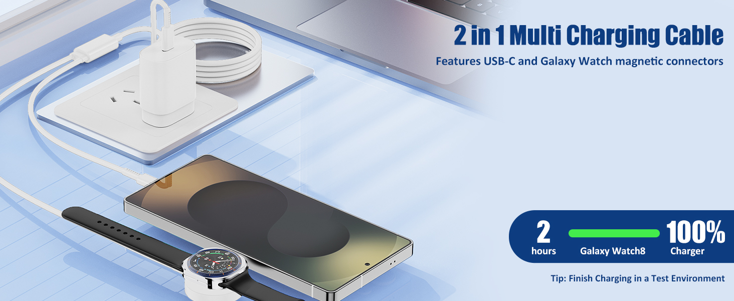 2 in 1 Multi charging cable for Samsung Watch and Phone