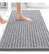 OLANLY Bathroom Rug Mat 30x20, Thick Soft and Absorbent Chenille Bath Mat, Non-Slip Rubber Backin...