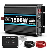 OLTEANP 1500W Pure Sine Wave Power Inverter 12V DC to 110/120V AC Converter for Car, Truck, Home,...